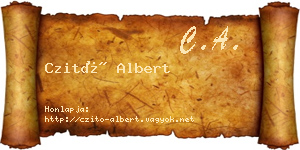 Czitó Albert névjegykártya