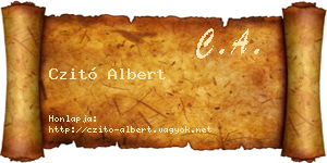 Czitó Albert névjegykártya