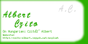 albert czito business card